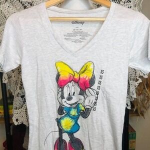 Disney Minnie Mouse Colorful Watercolor Shirt XS